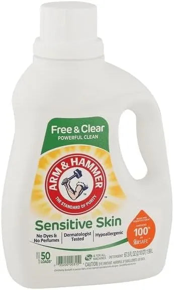 Arm & Hammer, Detergent Free & Clear Sensitive Skin, 67.5 Fl Oz