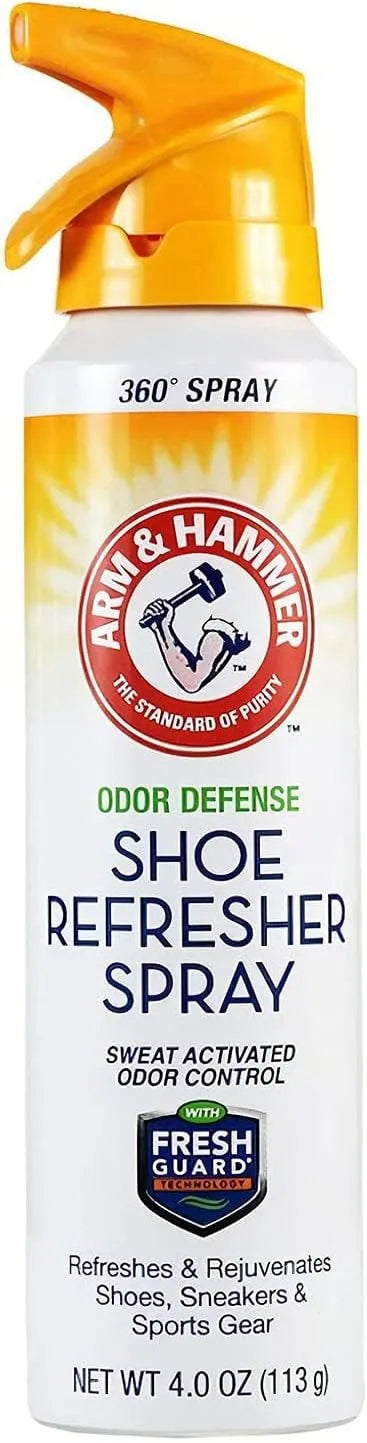 Arm and Hammer Shoe Refresher Spray, Multi-Purpose Odor Remover for All Types of Footwear, Shoe Deodorizer Spray, Shoe Odor Eliminator, Shoe Spray, Shoe Smell Eliminator, 4 oz (1 Pack)