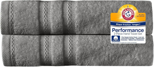 ARM & HAMMER Performance Hand Towels, 6 Piece, Grey
