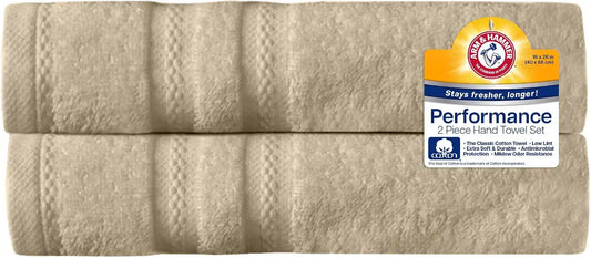 ARM & HAMMER Performance Hand Towels, 6 Piece, Khaki