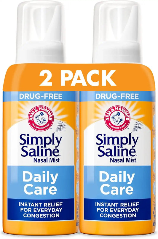 ARM & Hammer Simply Saline Daily Care Nasal Spray, [4.5 oz/Pack of 2]